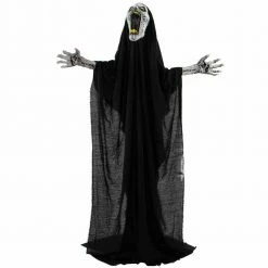 Fraser Hill Farm Haunted Hill Farm 70-In. Squal The Animated Howling Reaper, Indoor Or Covered Outdoor Halloween Decoration, Battery Operated