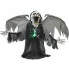 Fraser Hill Farm Haunted Hill Farm 29.5-In. Gabriel The Animated Winged Reaper, Indoor Or Covered Outdoor Halloween Decoration, Battery Operated