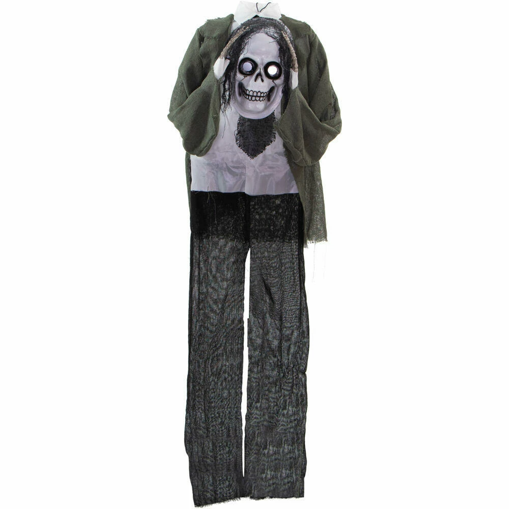 Fraser Hill Farm Haunted Hill Farm 53-In. Henry The Headless Reaper W/ Animated Eyes, Indoor Or Covered Outdoor Halloween Decoration, Battery Operated