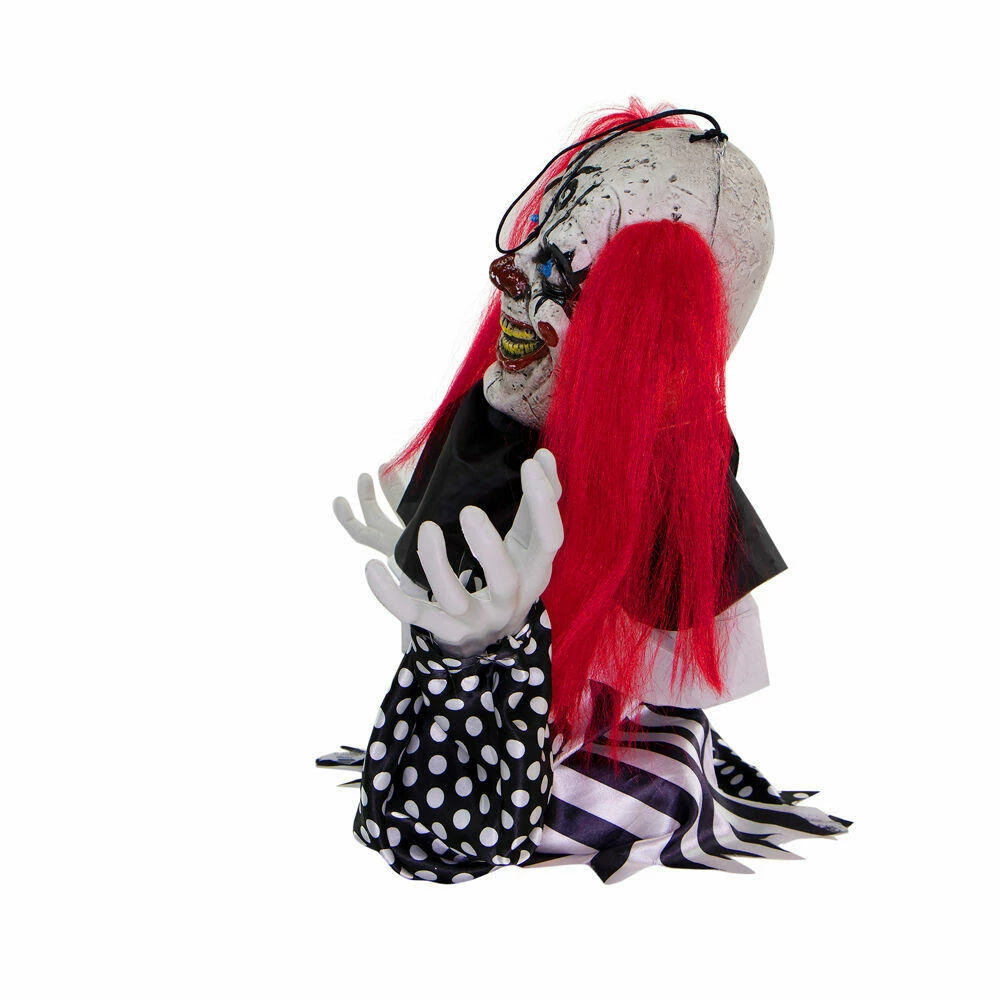 Fraser Hill Farm Haunted Hill Farm 18-In. Buggy The Animated Groundbreaker Clown, Indoor Or Covered Outdoor Halloween Decoration, Battery Operated - Image 8