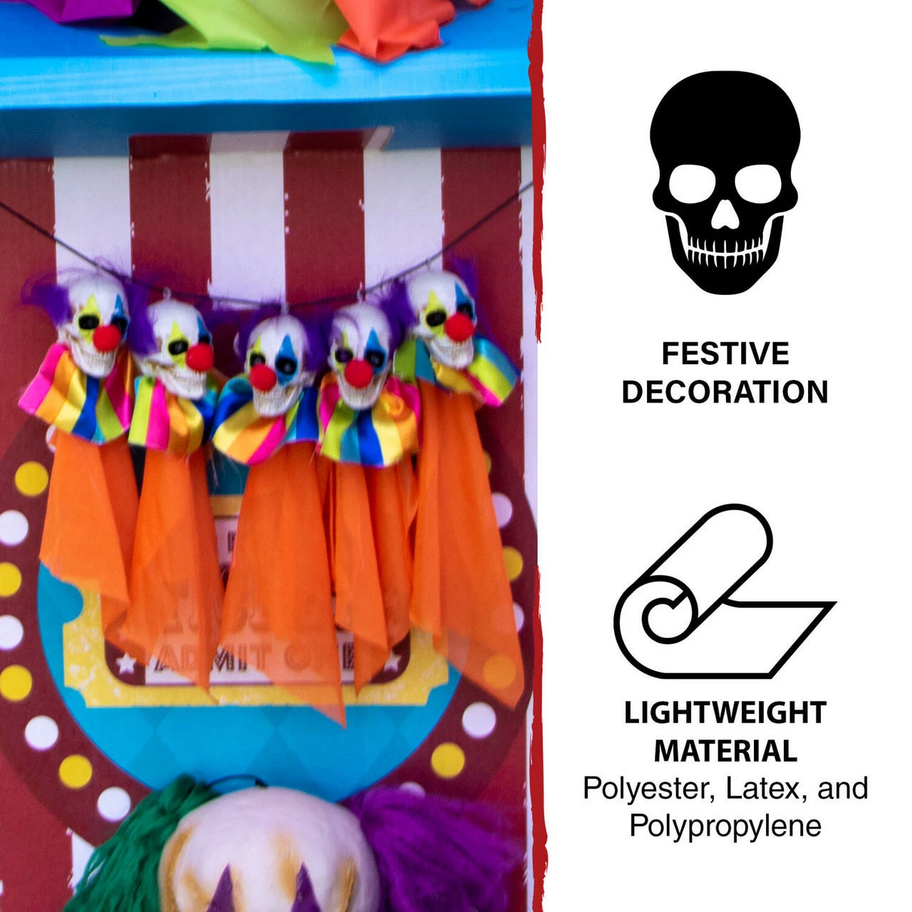 Fraser Hill Farm Haunted Hill Farm 5-Ft. Clow Garland, Indoor/Covered Outdoor Halloween Decoration, HHGARCLW-1 - Image 3