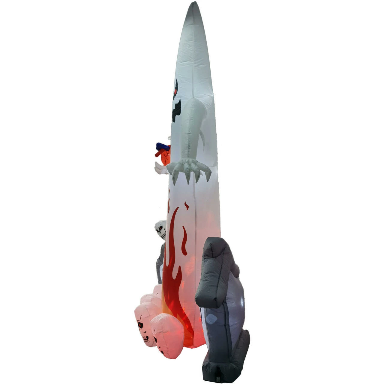 Fraser Hill Farm Haunted Hill Farm 9-Ft. Inflatable Pre-Lit Ghost With Heart And Tombstones - Image 6