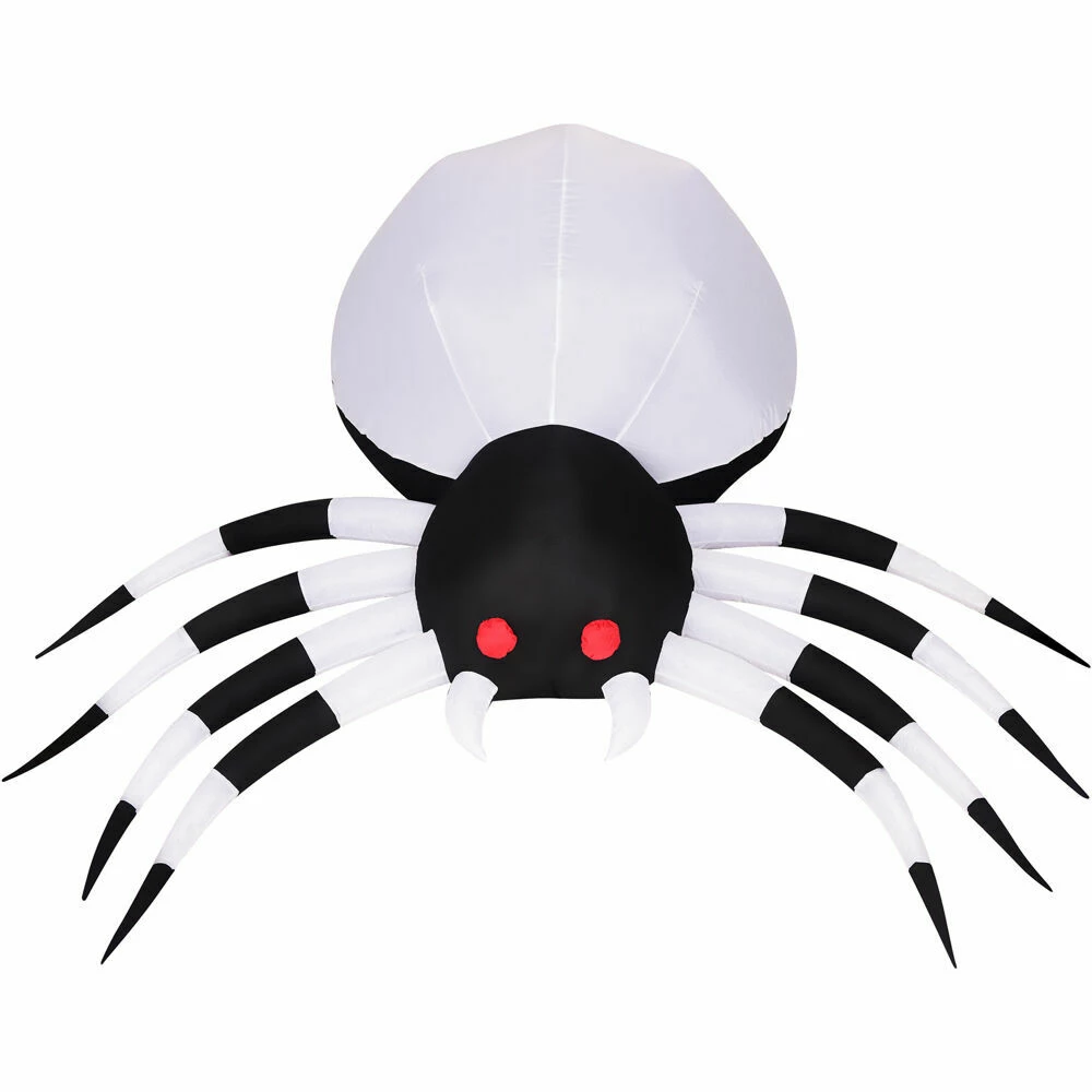 Fraser Hill Farm Haunted Hill Farm 6-Ft. Inflatable Pre-Lit Spider With Disco Lights