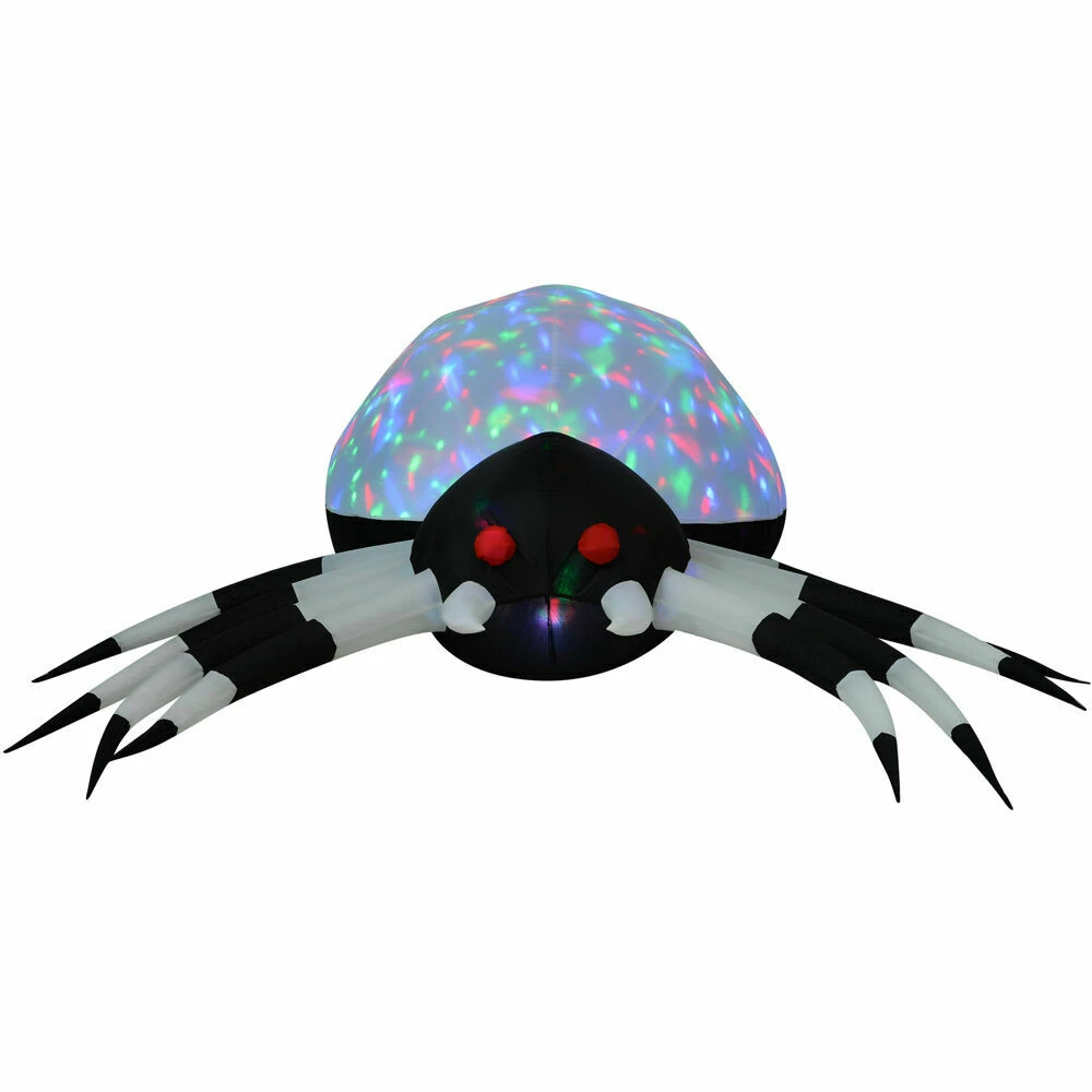 Fraser Hill Farm Haunted Hill Farm 6-Ft. Inflatable Pre-Lit Spider With Disco Lights - Image 11