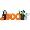 Fraser Hill Farm 10-Ft. Halloween Inflatable Boo Sign With Lights