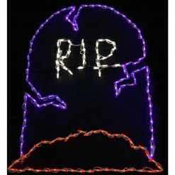 Fraser Hill Farm Haunted Hill Farm Halloween R.I.P. Tombstone LED Light (42 In. X 43 In.)