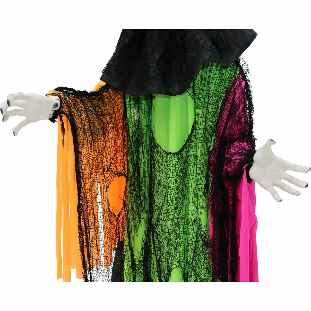 Fraser Hill Farm Haunted Hill Farm 5.8-Ft. Animatronic Clown, Red LED Eyes, Poseable, Battery, Spike - Image 6