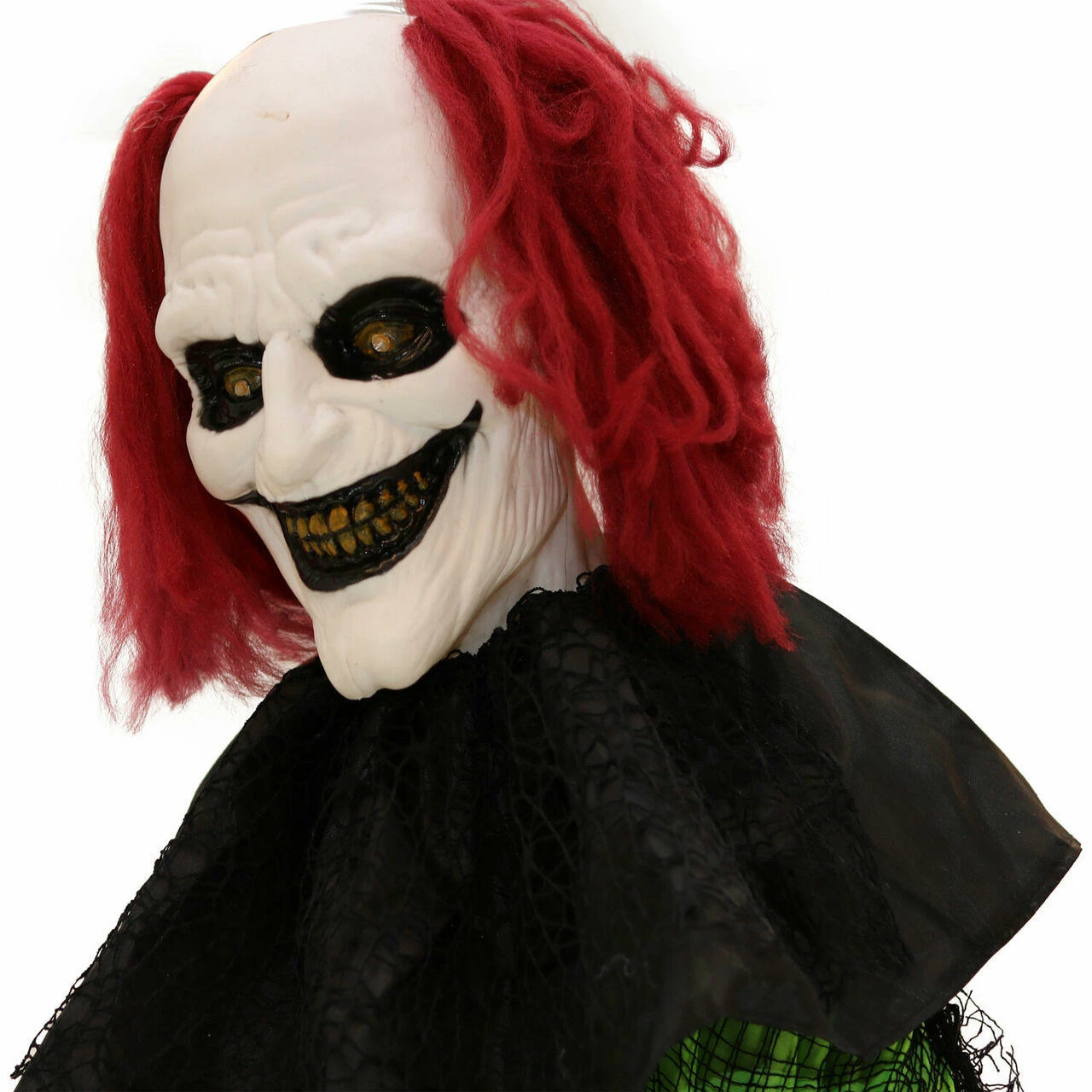 Fraser Hill Farm Haunted Hill Farm 5.8-Ft. Animatronic Clown, Red LED Eyes, Poseable, Battery, Spike - Image 10