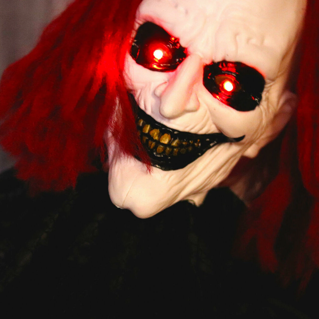 Fraser Hill Farm Haunted Hill Farm 5.8-Ft. Animatronic Clown, Red LED Eyes, Poseable, Battery, Spike - Image 13