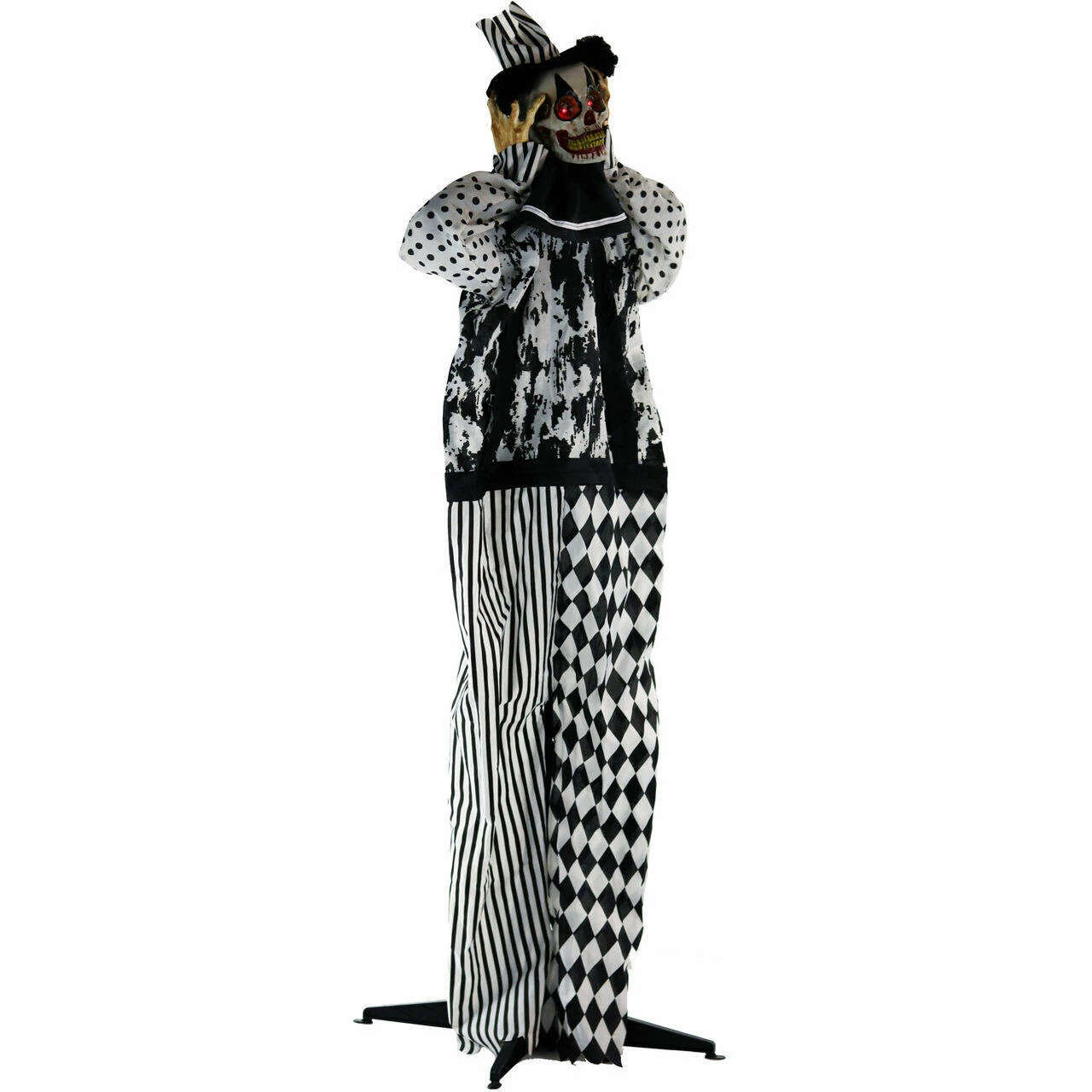 Fraser Hill Farm Haunted Hill Farm 5.75-Ft. Animatronic Clown, Red LED Eyes, Poseable, Battery, Tucker - Image 6