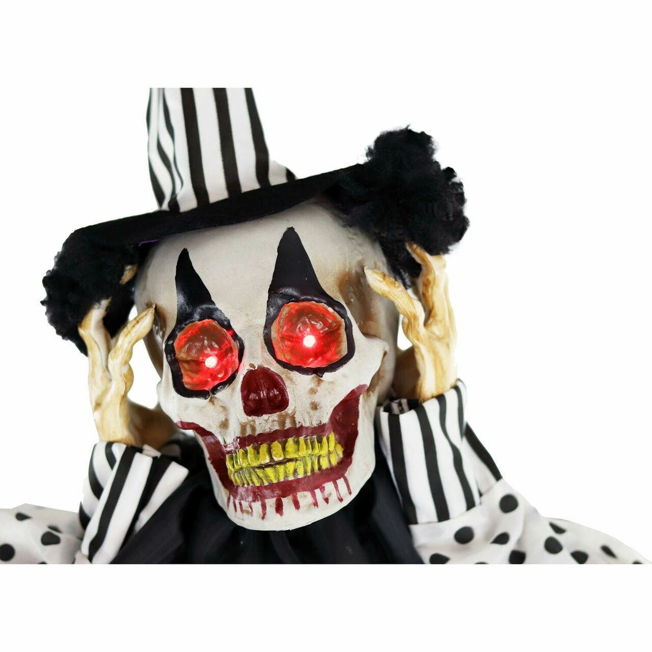 Fraser Hill Farm Haunted Hill Farm 5.75-Ft. Animatronic Clown, Red LED Eyes, Poseable, Battery, Tucker - Image 7