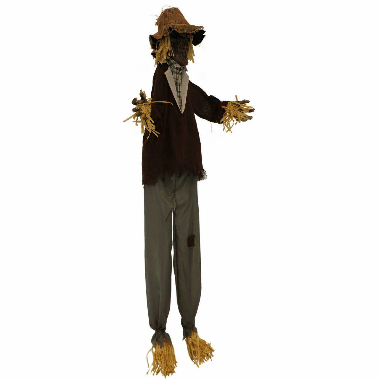 Fraser Hill Farm Haunted Hill Farm 6-ft. Standing Scarecrow, LED Green Eyes, Poseable, Battery, Haywire - Image 6
