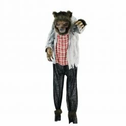 Fraser Hill Farm Life-Size Poseable Animatronic Werewolf With Red Flashing Eyes