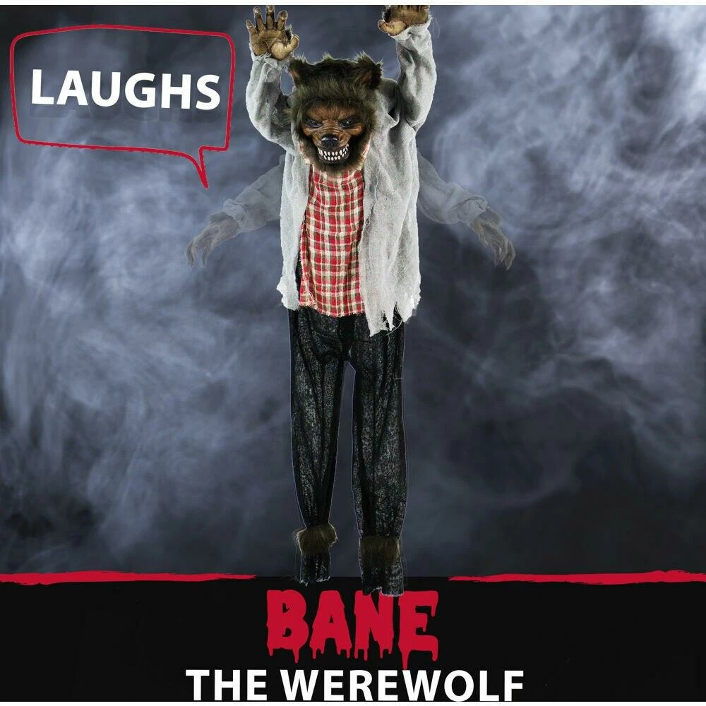 Fraser Hill Farm Life-Size Poseable Animatronic Werewolf With Red Flashing Eyes - Image 2
