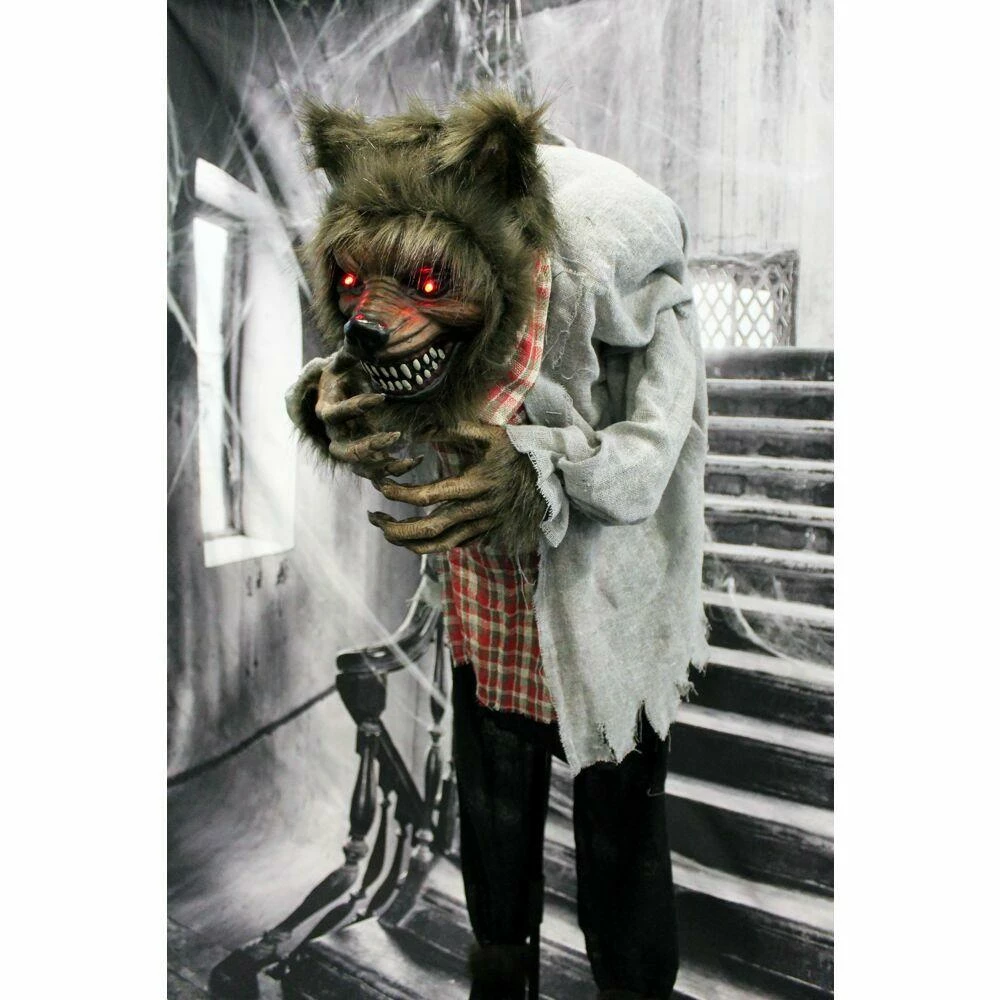Fraser Hill Farm Life-Size Poseable Animatronic Werewolf With Red Flashing Eyes - Image 10