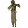 Fraser Hill Farm Life-Size Poseable Animatronic Scarecrow With Red Light-up Face