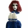 Fraser Hill Farm Pop-Up Animatronic Haunted Doll W/ Red Flashing Eyes And Makes Noises, 27 In
