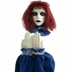 Fraser Hill Farm Pop-Up Animatronic Haunted Doll W/ Red Flashing Eyes And Makes Noises, 27 In