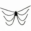 Fraser Hill Farm Haunted Hill Farm Giant Hanging Spider Prop With Red Beady Eyes, Indoor Or Covered Outdoor Scary Halloween Decoration, Poseable, Horatio, HHSPD-6H
