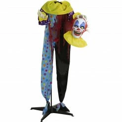 Fraser Hill Farm Life-Size Poseable Animatronic Headless Clown W/ Flashing Red Eyes (Otto)