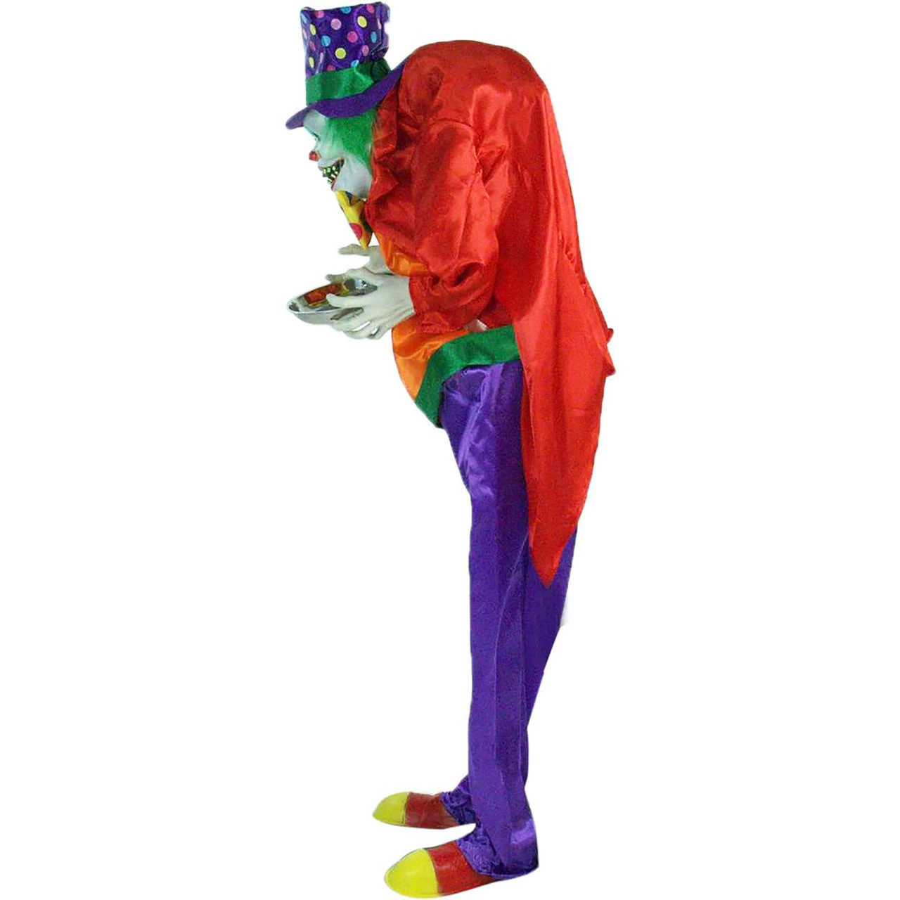 Fraser Hill Farm Life-Size Poseable Animatronic Clown With Flashing Red Eyes (Chuckles) - Image 11