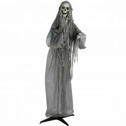 Fraser Hill Farm Haunted Hill Farm 71-In. Ruthless The Mocking Reaper, Indoor Or Outdoor Animated Halloween Decoration, Poseable, Battery-Operated, HHSKEL-5FLSA