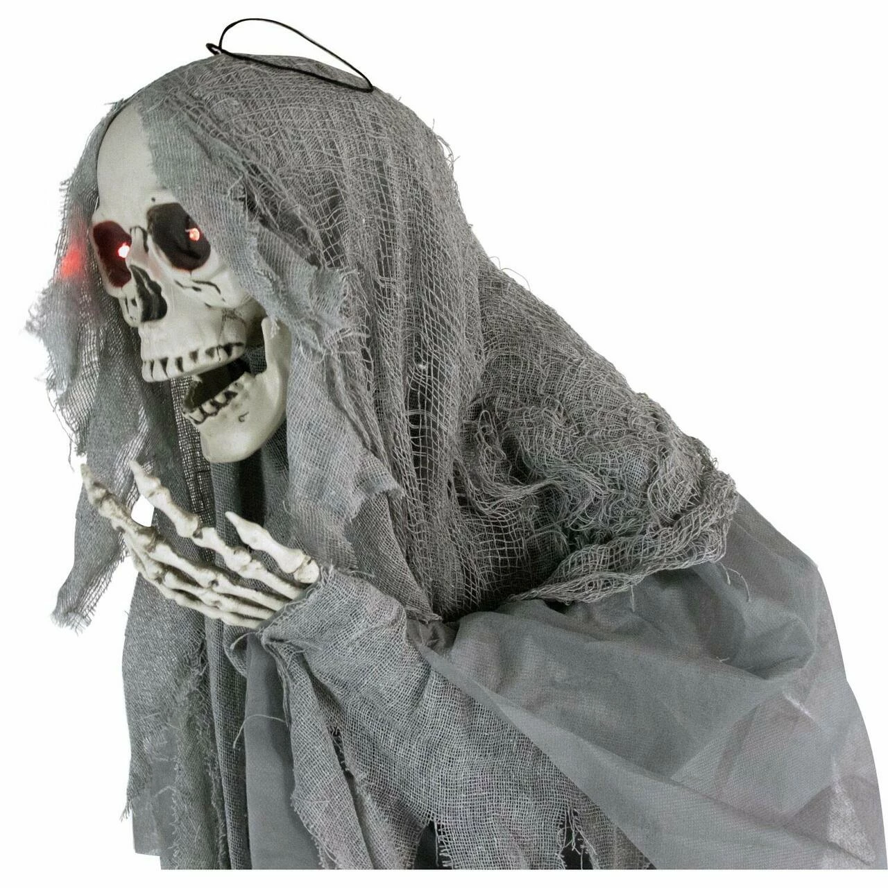 Fraser Hill Farm Haunted Hill Farm 71-In. Ruthless The Mocking Reaper, Indoor Or Outdoor Animated Halloween Decoration, Poseable, Battery-Operated, HHSKEL-5FLSA - Image 9