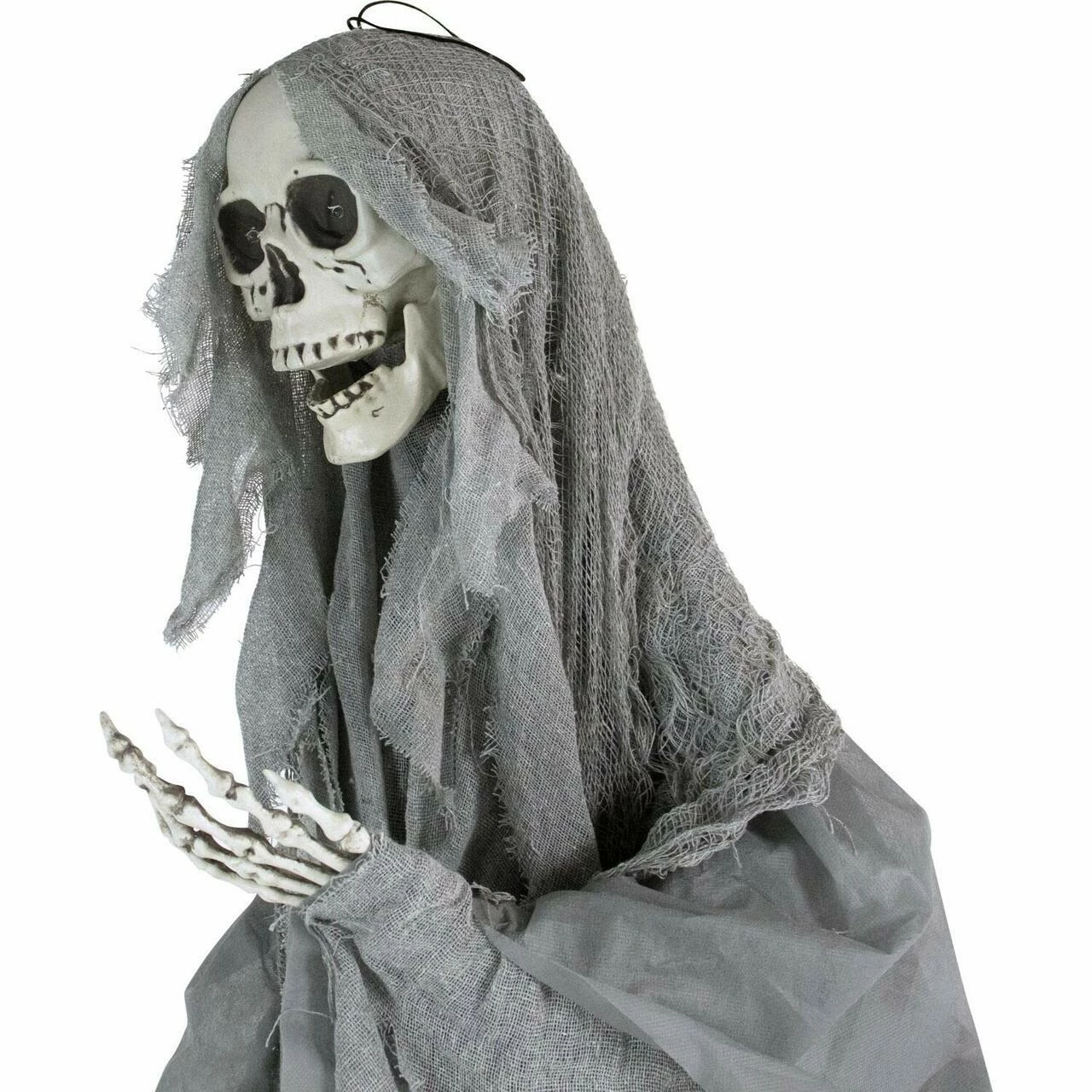 Fraser Hill Farm Haunted Hill Farm 71-In. Ruthless The Mocking Reaper, Indoor Or Outdoor Animated Halloween Decoration, Poseable, Battery-Operated, HHSKEL-5FLSA - Image 10