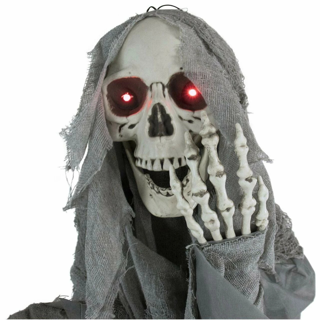 Fraser Hill Farm Haunted Hill Farm 71-In. Ruthless The Mocking Reaper, Indoor Or Outdoor Animated Halloween Decoration, Poseable, Battery-Operated, HHSKEL-5FLSA - Image 11