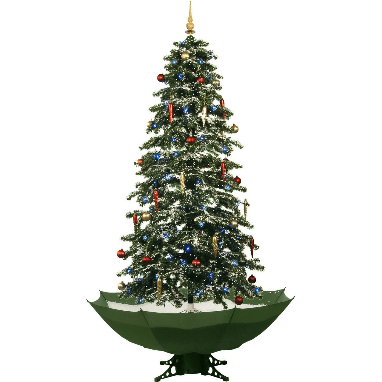 Fraser Hill Farm Let It Snow Series 67" Snowing Musical Christmas Tree W/ Green Base And Snow