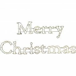 Fraser Hill Farm 2-Piece Merry Christmas Sign In Warm White Christmas Giant Outdoor LED Lights