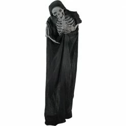 Fraser Hill Farm Life-Size Poseable Animatronic Crypt Keeper Reaper W/ Light-up Red Eyes