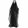Fraser Hill Farm Life-Size Poseable Animatronic Skull Reaper With Light-up Red Eyes