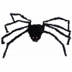 Fraser Hill Farm Haunted Hill Farm 6-Ft. Spider With Glowing Red Eyes, Indoor/Outdoor Halloween Decoration, Poseable, Battery-Operated, Darth