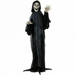 Fraser Hill Farm Life-Size Animatronic Grim Reaper With Flashing Eyes And Ribs