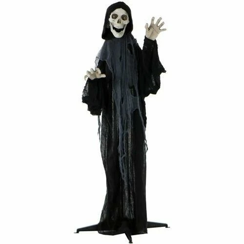 Fraser Hill Farm Life-Size Animatronic Grim Reaper With Flashing Eyes And Ribs