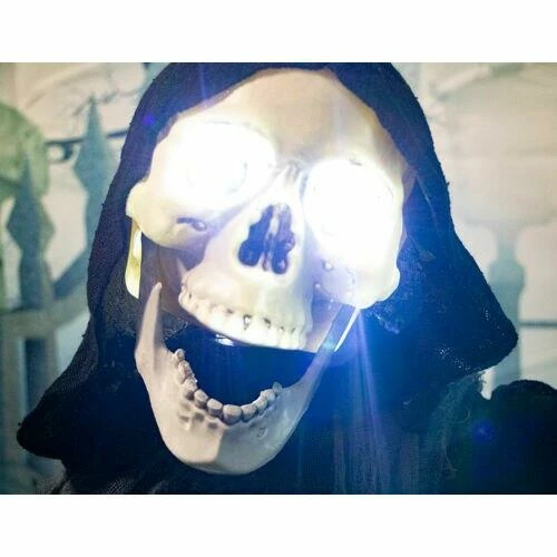Fraser Hill Farm Life-Size Animatronic Grim Reaper With Flashing Eyes And Ribs - Image 4