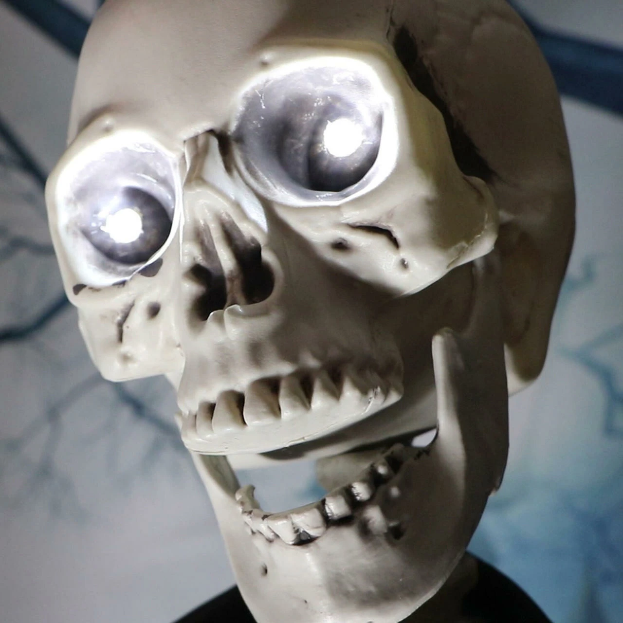 Fraser Hill Farm Haunted Hill Farm 63-In. Talking Skeleton Groom Prop W/ Flashing Eyes, Indoor Or Covered Outdoor Halloween Decoration, Battery-Operated, Bones, HHRPR-1FL - Image 6